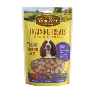 DOG FEST Training Treats for all Dogs - Rabbit And Pumpkin Seeds 90Gr
